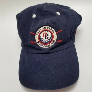 Gorra de golf Canyon Creek azul para adultos usada con tirantes B6D - Imagen 1 de 6