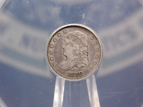 1829 Capped BUST Half Dime 5c H10 ANACS F15 #242 East Coast Coin & Collectables Cover