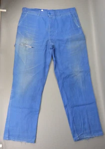 Pantalon bleu de travail en coton, atelier, usine, talle 45. - Picture 1 of 5
