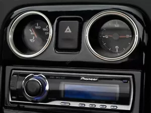 Für MG TF MGTF 2001-2005 poliertes Aluminium Armaturenbrett Stärke Verkleidung Ringe x2 - Bild 1 von 8