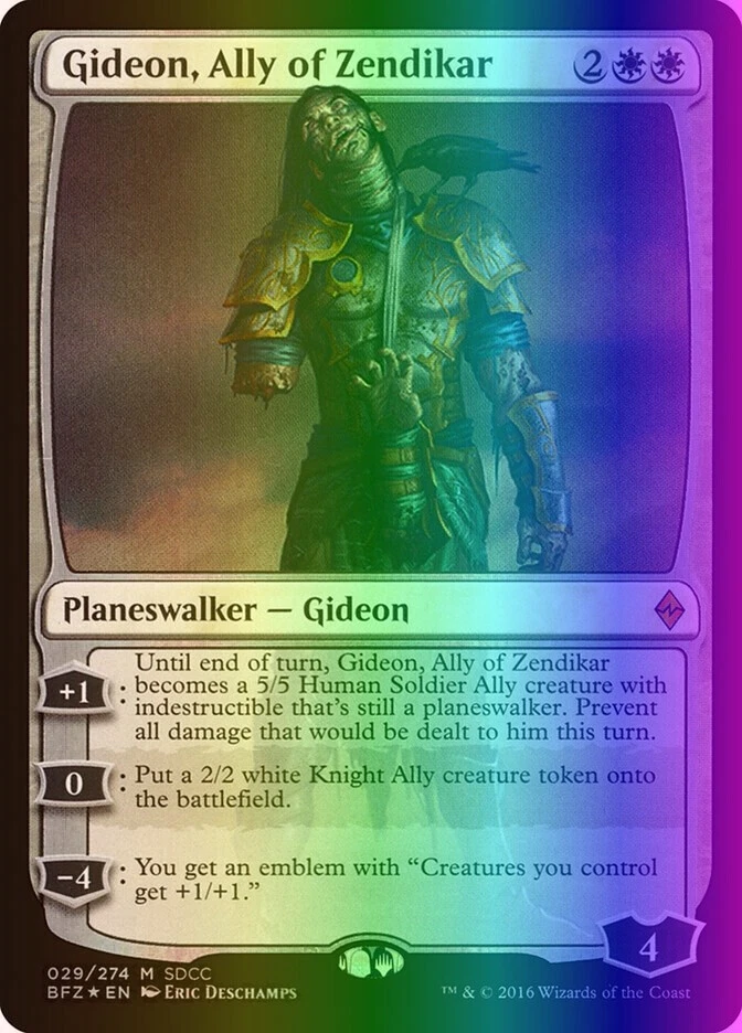 MTG Gideon, Ally of Zendikar (29/5) San Diego Comic-Con 2016 LP FOIL - Image 1 of 1