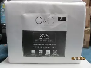 Olivia & Oliver 825TC Set lenzuola 4 pezzi misto cotone tinta unita bianco - Foto 1 di 2