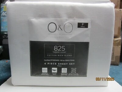 OLIVA & OLIVER Olivia & Oliver 825TC Cotton Rich Blend 4-Piece Sheet Set Full Solid White