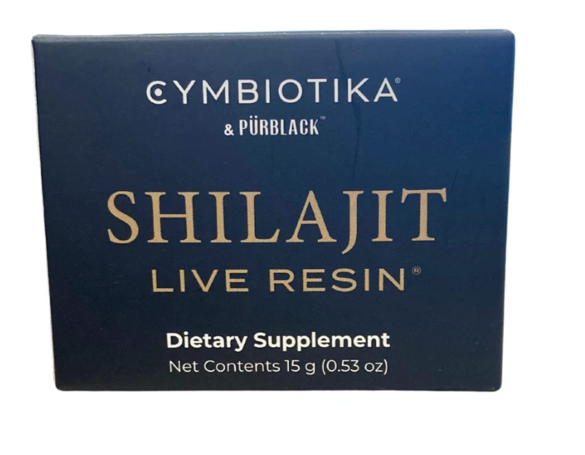 Cymbiotika Pure Shilajit resina viva elemental oro/plata 15 g tarro cuchara medida Foto 1 de 1