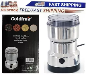 Electric Coffee Bean Grinder Nut Seed Grind Spice Crusher Mill Blender /Silver - Picture 1 of 12