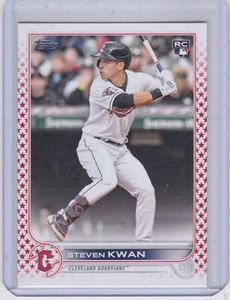 2022 Topps Update Steven Kwan True Rookie Card RC Independence Day 26/76 US261 - Picture 1 of 2