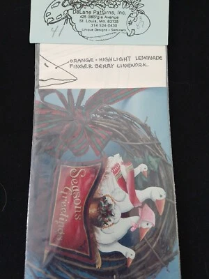DELANE LANGE 1987 GOOSE FAMILY SEASON GREETING SIGN PAINTING PATTERN PACK 3 - Image 1 of 4