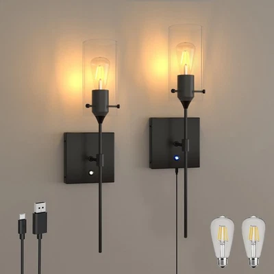 Juego de 2 apliques de pared regulables a batería, luz de montaje en pared recargable... Foto 1 de 4