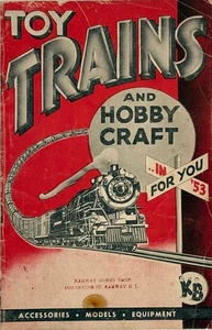 Catálogo de productos de trenes de juguete y artesanía de pasatiempos 1952 1953 Kramer Bros KB modelos juguetes - Imagen 1 de 7