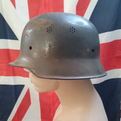 German WW2  Civil Defense Helmet project solid shell. police or home guard. - Image 1 of 4