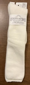 Weltweit weichste klassische weiße Socken über die Wade Größe Medium Unisex neu mit Etikett - Bild 1 von 4