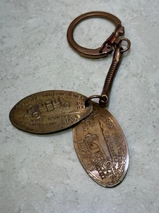 Vintage ED “THE OUTLAW” JONES NHRA Hall of Fame Driver Pressed Pennies Keychain - Picture 1 of 6