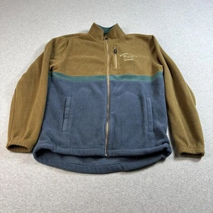 Dark Seas Division Jacke Herren mittelbraun blau Fleece durchgehender Reißverschluss Colorblock bequem - Bild 1 von 9