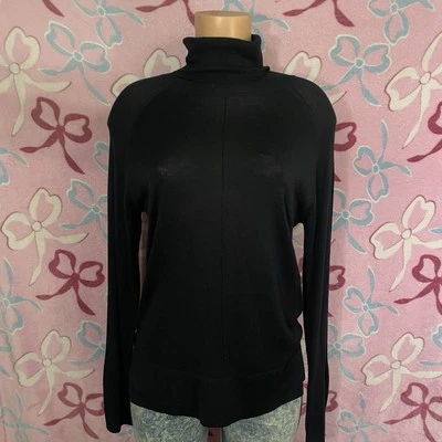 Zara Women’s Navy Blue Knit Turtleneck Long Sleeve Top Capsule Wardrobe Size L - Image 1 of 4