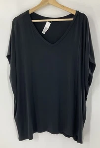Marla Wynne Lagenlook schwarz Jersey Damen Übergröße XL T-Shirt Bluse Top Tee #BG - Bild 1 von 5