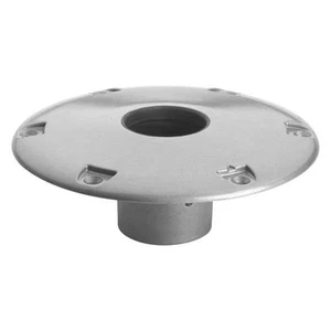 238 Series 9" D Clear Coat Clear Coat Aluminum Socket Round Base for 2-3/8" D - Picture 1 of 2