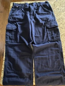 Carhartt FRB240 DNY Navy Flame Resistant Dungaree Cargo Pants 36x32 NWT - Picture 1 of 4