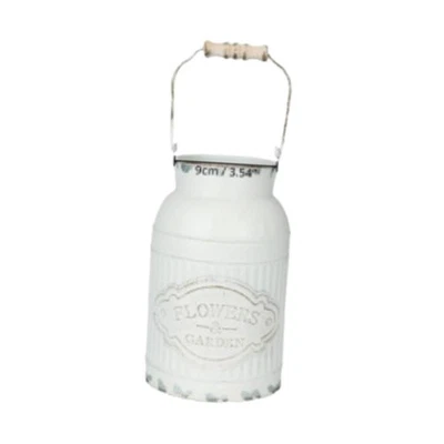 Milk Can Vase Floral Bucket Floral Arrangement Holder Rustic with Handle Flower - Image 1 of 4