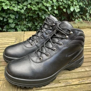 Men's NIKE Acg Black Leather Hiking Boots 333667-001 UK 10 Eu 45 - Picture 1 of 15