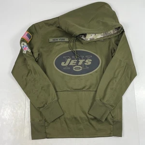 Felpa calcio New York Jets uomo verde medio Nike Salute Service mimetica NFL - Foto 1 di 15