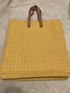 Bolso Tote Hermes Amarillo Cuadros - Imagen 1 de 9