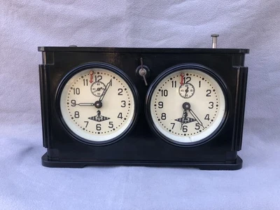 USSR Vintage Chess Clock "Yantar" from Black Bekalite 50's - Image 1 of 4