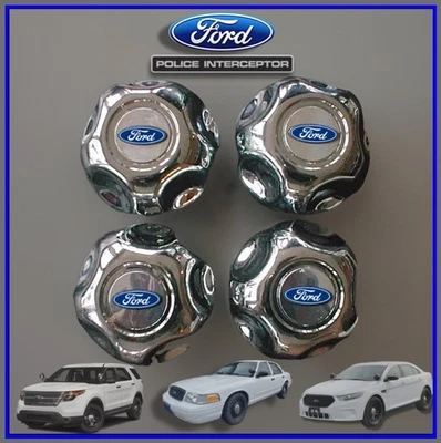 FORD OEM POLICE INTERCEPTOR Center Caps SET Of 4)  Utility/ Sedan/Crown Vic - Image 1 of 4