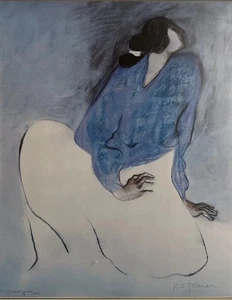 R.C. Gorman firmado con impresión enmarcada a lápiz 24,5”x29” - Imagen 1 de 7