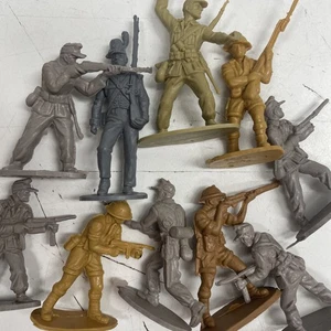 LOTE Original Vintage Años 70 Ejército Hombres Soldado Juguete Plástico GUERRA WW1 WW2 Hong Kong 4 - Imagen 1 de 4