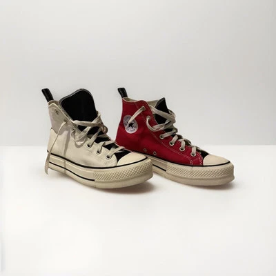 High Top Chuck Taylor Converse Red And White  - Image 1 of 4