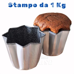 2 Stampo Pandoro Da 1 Kg Stampi in Alluminio Antiaderente (2 Pz) - Foto 1 di 7