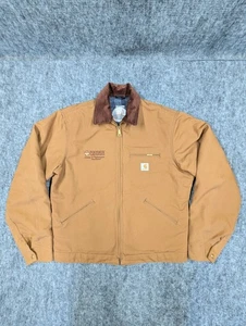 Carhartt Detroit Jacket Blanket Lined J001 BRN Size LT USA Helmets To Hardhats * - Picture 1 of 17
