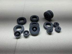 HEAVY DRIVE TIRE AND WHEELS. 1/24 SCALE OFF ROAD BIG RIG by WC3D - Picture 1 of 2