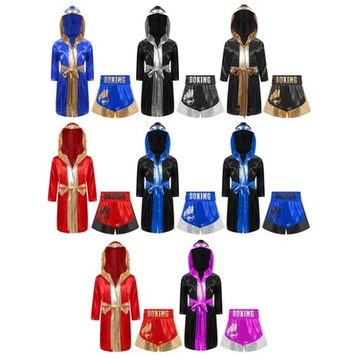 Kids Boys Suit Competition Set Theme Outfit Halloween Metallic Trim Hooded Robe - Image 1 of 3