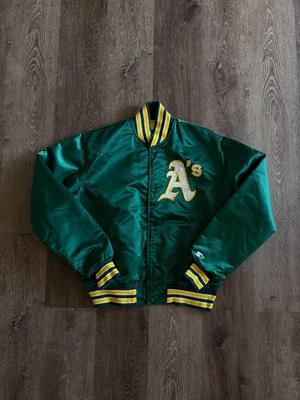 Vintage 80's Deadstock MLB Starter Oakland Athletics Bomber Jacket Size L - Image 1 of 4