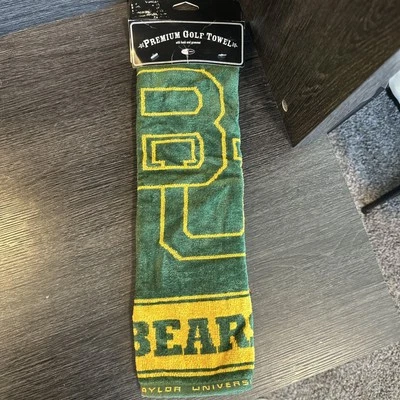 Toalla de golf NCAA Baylor Bears triple pliegue bordada verde/dorada Foto 1 de 4