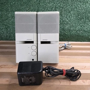 Bose MediaMate Computer Speakers White w/Power Adapter & Cable / Tested & Works - Picture 1 of 11