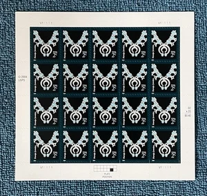 Scott 3750, 2c Navajo Necklace, Mint sheet of 20, Self-adhesive - Picture 1 of 1