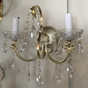 Schonbek 28100UEA Champlain 2LT Luxury Crystal Hall-Way Chandelier Wall Mount - Picture 1 of 5