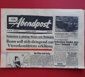 Abendpost vom * 14. Juli 1953 * MACHTKAMPF IN OSTZONE/ TOUR DE FRANCE  A 92 - Picture 1 of 3