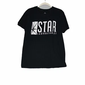 Flash Mens Black T-Shirt STAR Laboratories Pullover Crewneck Short Sleeve Medium - Picture 1 of 4