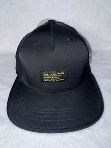 LEVI STRAUSS SAN FRANCISCO SNAPBACK BLACK CAP HAT NEw With Tags Adjustable - Picture 1 of 8