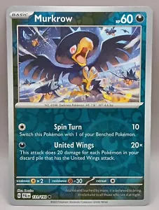 Reverse Holo Murkrow 131/193 Common Paldea Evolved Pokemon TCG - Picture 1 of 1