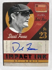 2013 Panini America’s Pastime DAVID FREESE Impact Ink Auto 25/25 CARDINALS