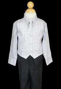 Jungen Kleinkinder Weste Anzug Set, grau/silber/schwarz, Größe: X-Large (18-24 Monate) - Bild 1 von 4