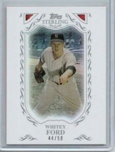 2009 Topps Sterling Whitey Ford Framed White Base #'ed 44/50