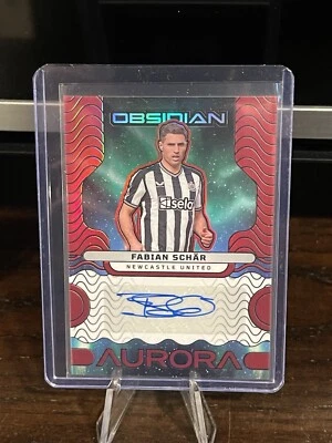 2023-24 Panini Obsidian Fabian Schar Aurora Auto #AA-FS Red Flood 03/10 - Image 1 of 3