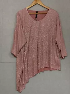 BNWT TAKING SHAPE Pink Silver Melodrama Top Size S RRP$99.95 - Picture 1 of 7