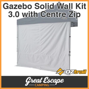 Oztrail Gazebo Solid Wall 3.0 m Centre Zip - Picture 1 of 2