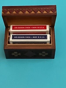 Wooden Card 2 Deck Storage box - Picture 1 of 3